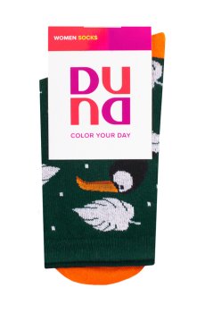 Носки женские Duna 3081 высокие, зеленые, размер 23-25