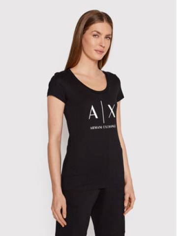 Armani Exchange Футболка 8NYT70 YJ16Z 1200 Чорний Regular Fit Armani Exchange Футболка 8NYT70 YJ16Z 1200 Чорний Regular Fit