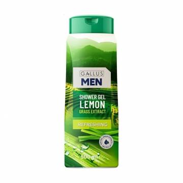 Мужской освежающий гель для душа Gallus Men Shower Gel Lemon Grass Extract, 500 мл Мужской освежающий гель для душа Gallus Men Shower Gel Lemon Grass Extract, 500 мл