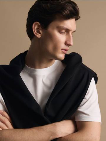 Reserved - Футболка regular з interlock‑вва ткани - білий - 433GQ-00X Reserved - Футболка regular з interlock‑вва ткани - білий - 433GQ-00X
