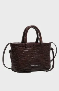 Женская темно-коричневая кожаная сумка Коричневый ONESIZE Bimba Y Lola 261BBFJ7H.10602