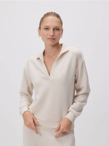 Reserved - Світшот з модаллю - бежевий - 405GA-08X