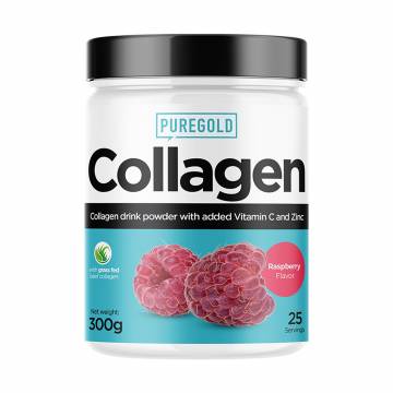 Коллаген Pure Gold Collagen Raspberry в порошке, 300 г Коллаген Pure Gold Collagen Raspberry в порошке, 300 г