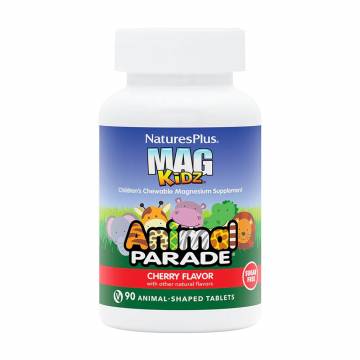Магний для детей NaturesPlus Animal Parade Mag Kidz со вкусом вишни, 90 жевательных таблеток Магний для детей NaturesPlus Animal Parade Mag Kidz со вкусом вишни, 90 жевательных таблеток