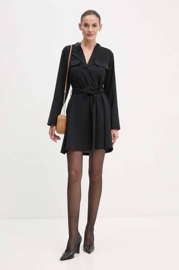 Платье Silvian Heach REIMBA цвет чёрный mini расклешённое GPA24120VE Платье Silvian Heach REIMBA цвет чёрный mini расклешённое GPA24120VE