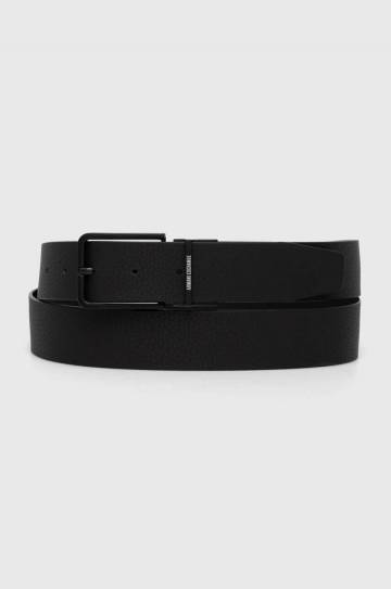 Двухсторонний кожаный ремень Armani Exchange мужской цвет чёрный 951394 4R850 Двухсторонний кожаный ремень Armani Exchange мужской цвет чёрный 951394 4R850