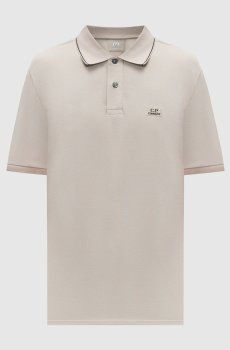 Серое поло с логотипом