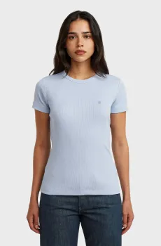 Женская голубая футболка Голубой S G-Star RAW D28723,E527