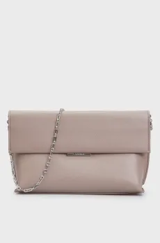 Женская бежевая сумка LINEAR SHOULDER BAG_SM PEBBLE Бежевый ONESIZE Calvin Klein K60K612560