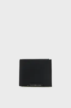 Мужской черный кожаный кошелек CORP Черный ONESIZE Tommy Hilfiger AM0AM14779