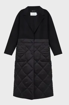 Женское черное пальто Черный 38 Calvin Klein K20K205933