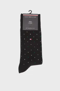 Мужские черные носки (2 пары) STRUCTURE Черный 43-46 Tommy Hilfiger 701236311