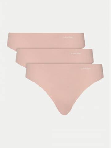 Calvin Klein Underwear Набір з 3 пар стрінгів 000QD3558E Рожевий Calvin Klein Underwear Набір з 3 пар стрінгів 000QD3558E Рожевий