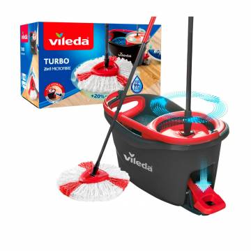 Уценка! Набор для уборки Vileda TURBO 2in1 Microfibre (швабра 55-130*14.5*14.5 см + ведро с отжимом, 48*28*28 см, 12 л) Уценка! Набор для уборки Vileda TURBO 2in1 Microfibre (швабра 55-130*14.5*14.5 см + ведро с отжимом, 48*28*28 см, 12 л)
