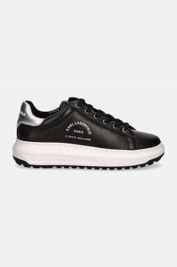 Кожаные кроссовки Karl Lagerfeld KAPRI цвет чёрный KL67538 Кожаные кроссовки Karl Lagerfeld KAPRI цвет чёрный KL67538