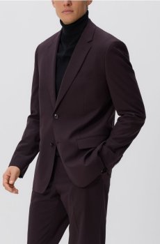 Reserved - Приталений піджак із домішкою віскози - червоне дерево - 8536H-93X