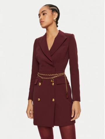 Elisabetta Franchi Коктейльна сукня AB-657-46E2-V960 Бордовий Regular Fit Elisabetta Franchi Коктейльна сукня AB-657-46E2-V960 Бордовий Regular Fit