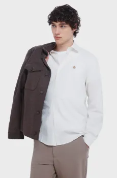 Мужская белая рубашка Белый M SPRINGFIELD 1502920