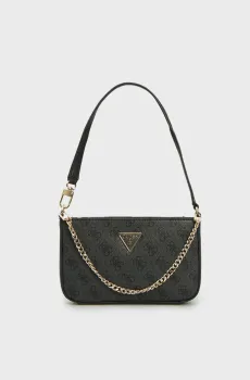 Женская темно-серая сумка с узором NOELLE MINI TOP ZIP SHOULDER Серый ONESIZE Guess HWBG7879720