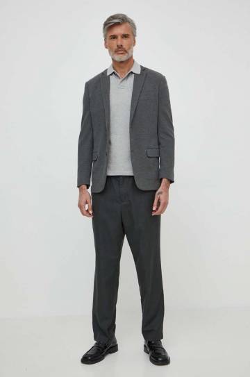 Хлопковое поло Pepe Jeans NEW OLIVER GD цвет серый однотонный PM542099 Хлопковое поло Pepe Jeans NEW OLIVER GD цвет серый однотонный PM542099