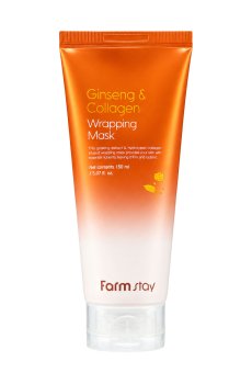 Маска-пленка для лица FarmStay Ginseng & Collagen Wrapping Mask с женьшенем и коллагеном, 150 мл