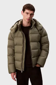 Мужской оливковый пуховик  QUILTED DETACHABLE Оливковый L Calvin Klein LV04RD508G