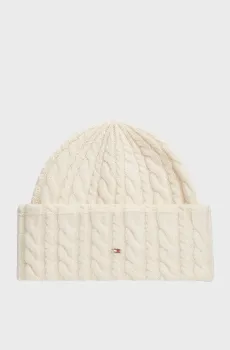 Женская белая шапка ENAMEL Белый ONESIZE Tommy Hilfiger AW0AW19111