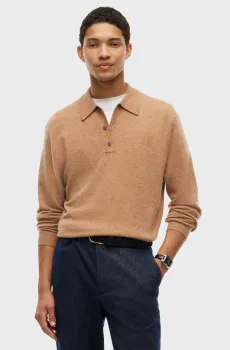 Мужское бежевое шерстяное поло NY CASHMERE BLEND Бежевый S Tommy Hilfiger MW0MW44716