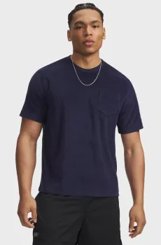 Мужская темно-синяя футболка UA Icon SW Terry SS Синий XXL Under Armour 6009441-410