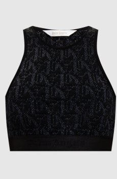 Черный топ с люрексом