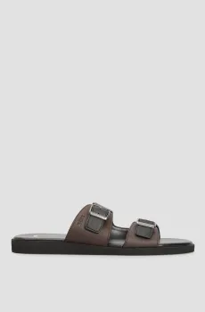 Мужские черные слайдеры Черный 42 BOSS 50541765;002