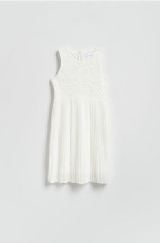 Reserved - Сукня зі змішаних тканин - білий - 334IB-00X