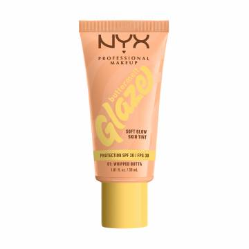 Тональная основа-тинт для лица NYX Professional Makeup Buttermelt Glaze Soft Glow Skin Tint, SPF 30, 01 Whipped Butta, 30 мл Тональная основа-тинт для лица NYX Professional Makeup Buttermelt Glaze Soft Glow Skin Tint, SPF 30, 01 Whipped Butta, 30 мл