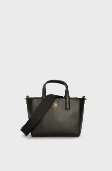 Женская черная сумка TH SOFT LOGO MINI TOTE Черный ONESIZE Tommy Hilfiger AW0AW16907