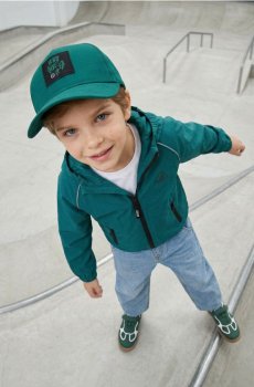 Кепка з козирком і нашивкою - синьо-зелений