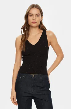 Женский черный топ Черный S Guess W5RR18.Z34O0;JBLK
