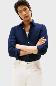 Мужская темно-синяя рубашка SOLID HERITAGE OXFORD Синий XL Tommy Hilfiger MW0MW35774