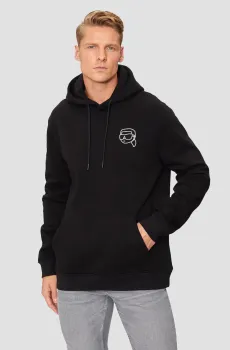 Мужское черное худи Черный S Karl Lagerfeld 544908.705442;991