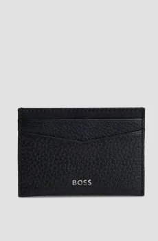 Мужской черный кожаный кардхолдер Черный ONESIZE BOSS 50529515;001