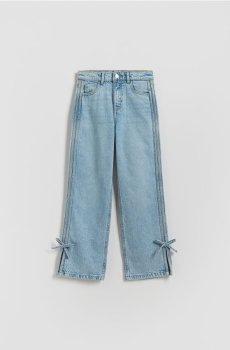 Reserved - Джинси прямого крою з бантиками - синій - 300HN-50J