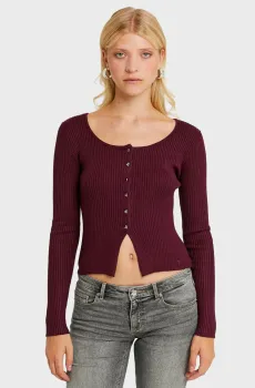 Женский бордовый топ Бордовый XS Tally Weijl SCAVISADIA