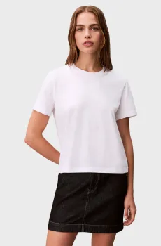 Женская белая футболка A - SS 20S JSY LOGO Белый XL Calvin Klein LV044C905G