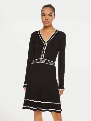 Liu Jo Трикотажна сукня TF4050 MS59L Чорний Regular Fit Liu Jo Трикотажна сукня TF4050 MS59L Чорний Regular Fit