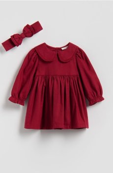 Reserved - Комплект із сукні й повязки на голову - червоний - 843GK-33X