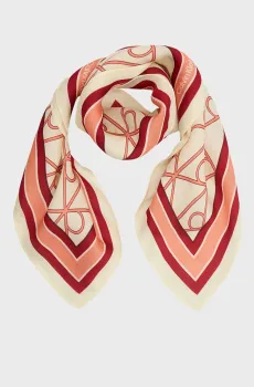 Женский белый платок с узором EMBLEM AOP BANDANA Белый ONESIZE Calvin Klein LV04F9030G