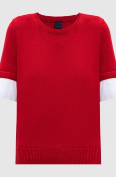 Красный топ из шерсти и кашемира