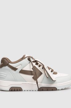 Голубые кожаные кроссовки Out Of Office с контрастной эмблемой