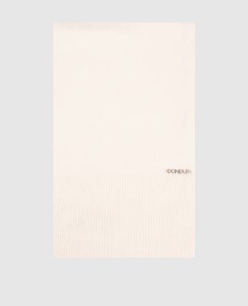 Бежевый шарф из кашемира и шерсти с логотипом