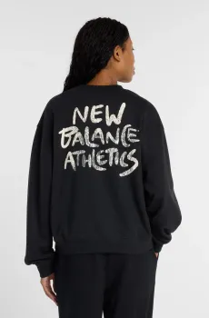 Женский черный світшот Visibly Loved Crew Черный S New Balance WT61M9CCBK