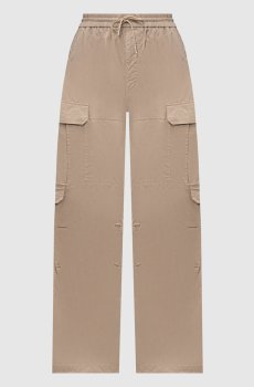 Бежевые брюки карго